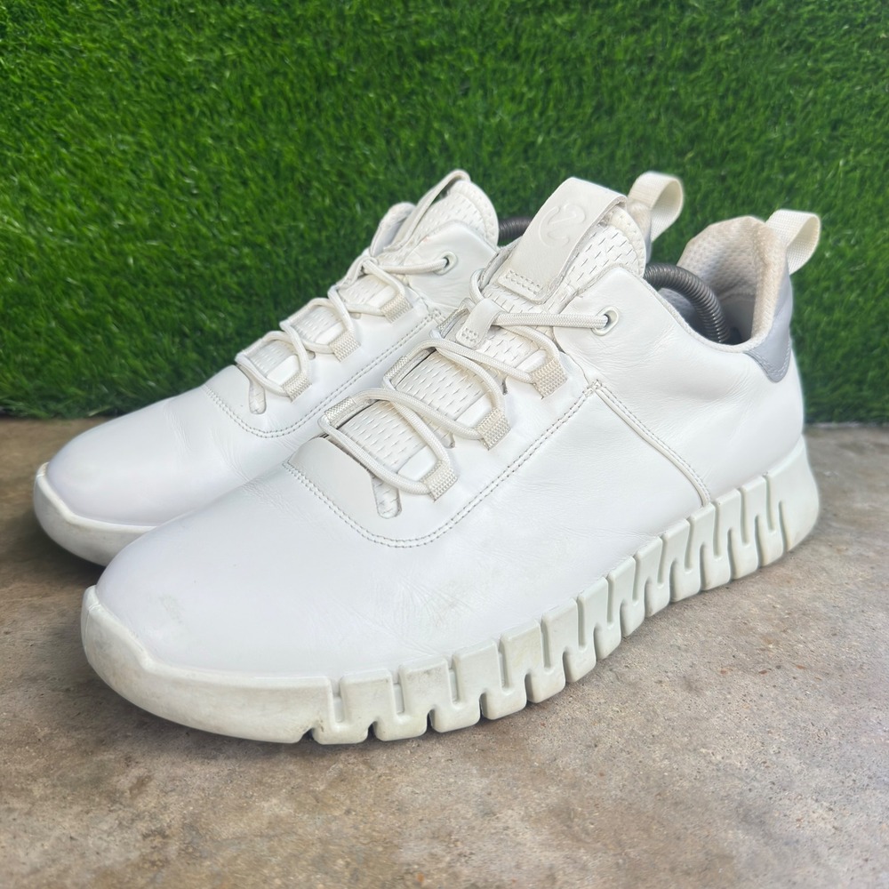 Vintage Y2K Ecco Gruuv Leather Sneakers Gorpcore Workwear White Size 8 Mens